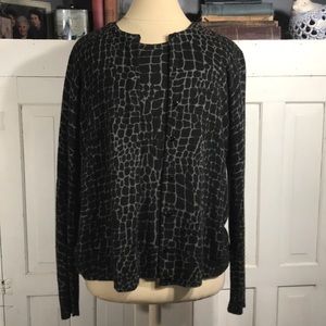 SAG HARBOR giraffe print 2 piece sweater set L